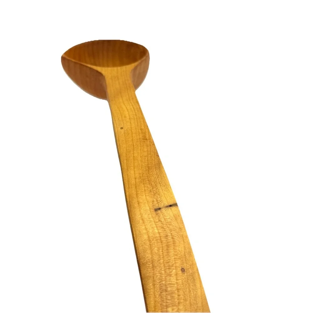 Hand Carved Hickory Ladle Pour Spout Primitive Farmhouse Kitchen Heritageware